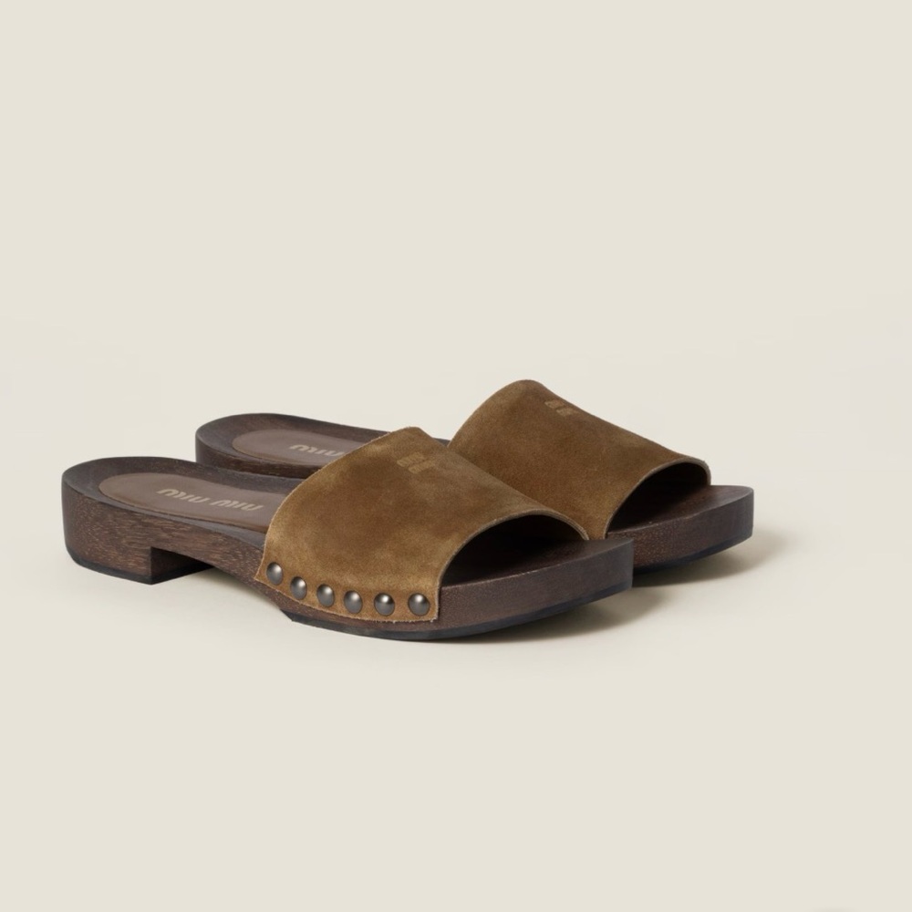 MIU MIU Suede clogs